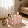 thumbnail image 1 of Todaioua Fabric Storage Bins with Sturdy Cotton Handles Organizer for Home Office Collapsible Rectangular Basket for Books Clothes Toys Closet Boxes Easter Decor Easter Basket Storage Bin, 1 of 7