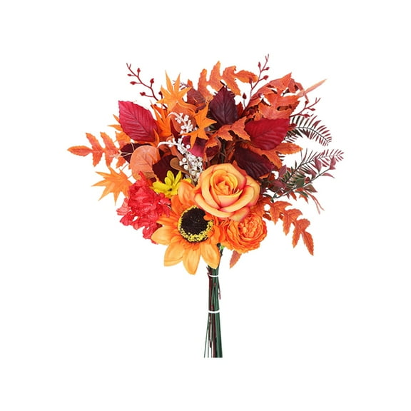 Todaioua Fall Faux Potted Plants Rustic Thanksgiving Floral Arrangements Artificial Fall Harvest Maple Leaf for Kitchen Home Autumn Wedding Table Centerpieces Mantel Decor