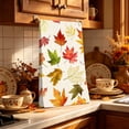 thumbnail image 1 of Todaioua Fall Maple Leaf Kitchen Dish Towel 15.7 x 23.6 Inch Watercolor Dishcloth Autumn Decorative Hand Drying Tea Towel for Seasonal Thanksgiving Kitchen Bathroom, 1 of 7
