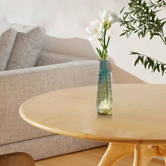 Todaioua Glass Bud Vases,Small Glass Vases for Flowers as Wedding Centerpieces for Tables,Clear Flower Vases Suitble for Wedding Decorations,Home Decor,Tabletop,Christmas,Housewarming (Brown Green)