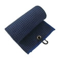 thumbnail image 1 of Todaioua Golf Towel, Microfiber Golf Towels (16"x16") for Golf Bag with Carabiner Clip, Tri-fold Waffle Pattern Golf Towel for Men Women, Strong Water Absorption, 1 of 7