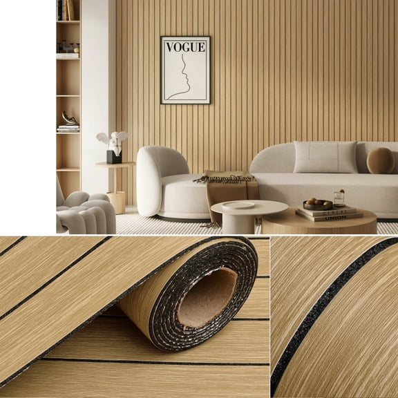 Todaioua Grille Wallpaper, Self Adhesive TV Background Wall, Waterproof PVC Wall Sticker, Thickened Wall Covering, Living Room Bedroom Decor, Extra Large Roll Wallpaper, Removable Wall Panel