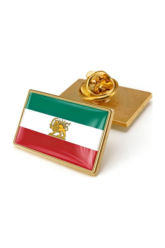 Iran Flag Lapel Pin - Enamel Metal National Badge | World Travel Souvenir Gifts for Men & Women | Country Flag Patriotic Brooch of Pins for Hat, Tie, Clothes, Backpack