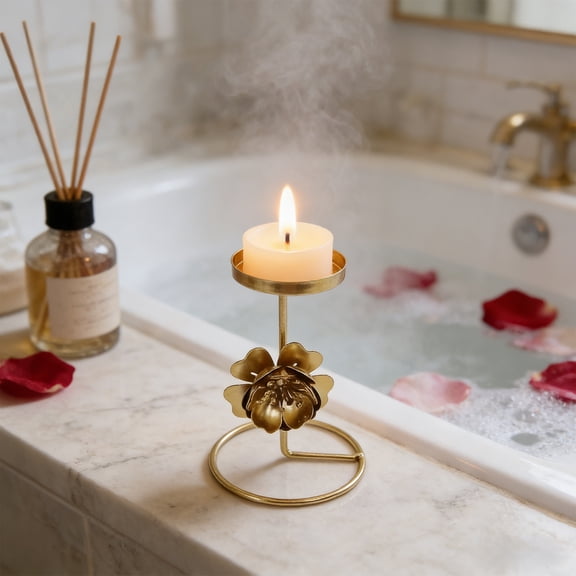 Todaioua Moon & Butterfly Iron Candle Holder - Metal Candlestick Candle Stand for Table Centerpieces, Birthday Anniversary Christmas Thanksgiving Unique Gift for Women Mom Wife Colleagues