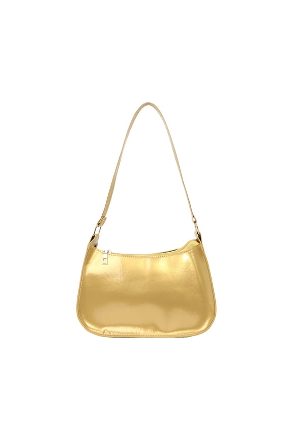 PU Leather Clutch Purse Shiny Evening Handbags for Women Armpit Shoulder Bag for Women Mini Clutch Purse with Zipper Closure