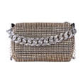 thumbnail image 1 of Todaioua PU Shoulder Bag Chain Purse for Women - Fashion Crossbody Bags Vintage Print Underarm Bag Square Satchel Handbag, 1 of 7