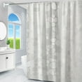 thumbnail image 1 of Todaioua Plastic Shower Curtain Liner, Waterproof Printed Shower Curtain with Design, Frosted Pebbles Pattern, 71x71 Inch Bathtub Curtain for Bathroom, 1 of 8