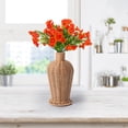 thumbnail image 1 of Todaioua Rattan Vase for Flowers, 9" Rustic Woven Wicker Vase for Boho Home Decor, Imitation Rattan Flower Basket, Farmhouse Desktop Centerpiece for Pampas Grass, Dried Floral Arrangement, 1 of 7