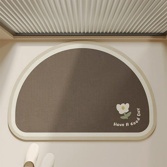 Todaioua Rubber Bath Mats Non-Slip Bathroom Mat Quickly Absorbent Bath Mat, Bathroom Rug in Front of The Kitchen Sink, Shower Room, Bathtub (24"X16", Brown)