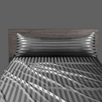 Todaioua Satin Body Pillow Cover, Soft and Breathable Body Pillow Case with Envelope Closure, Cooling and Silky Long Pillowcase for Hair and Skin (20"×54", Striped)