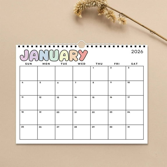 Todaioua Small Desk Calendar January 2026 - December 2026 Standing Flip – 12-Month Flip Calendar for Desk, Ideal for Office, Home, & Classroom – Cute Monthly Designs, Compact & Sturdy (Doodle)
