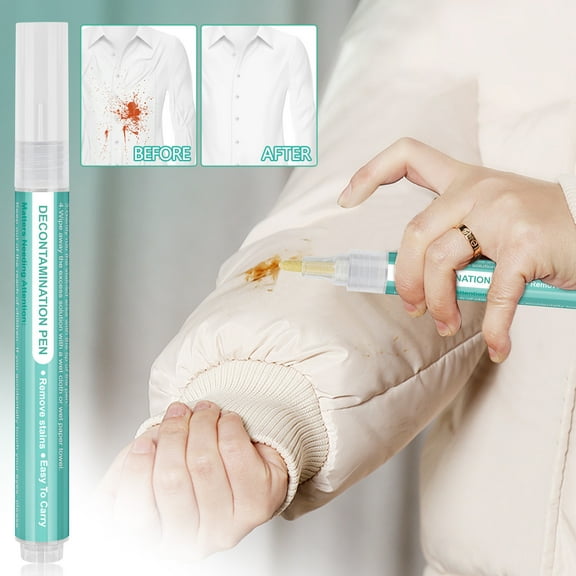 Todaioua Stain Remover Pen for Clothes - Instant Spot Cleaning for All Laundry Stains: Oil Stains, Food, Drinks, Dirt, Ink, Makeup - Bleach-Free & Travel-Friendly