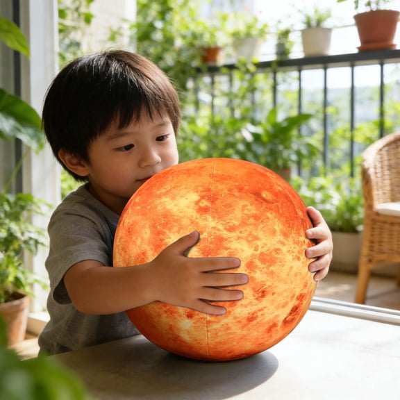 Todaioua Super Cute Sun Plush Soft Pillow, Soft and realisticNeptune, Jupiter, Uranus, Venus, Mercury Stuffed Plush Toy for Learning Science, Astronomy, Space, Blue Planet, Toy