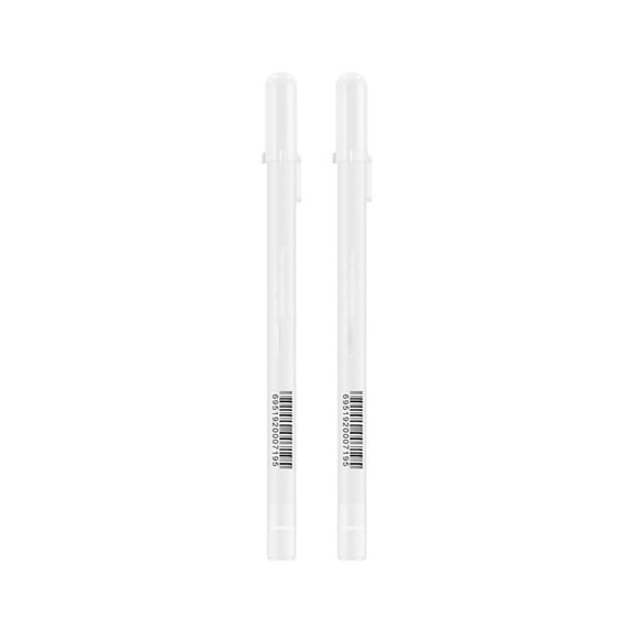 Todaioua White Art Paint Pen - Fine Point Tip White Gel Pens, Highlight Graffiti Hook Pen, Marker Water Based Fine Paint Marker Fine Point Tip For Artists, Beginner(2pc)