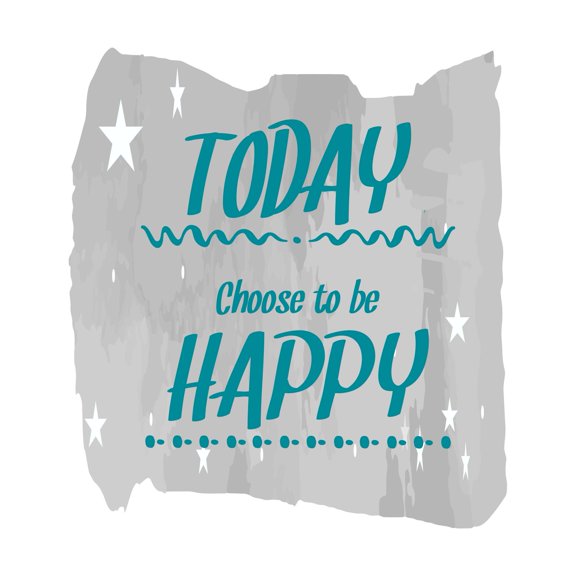 Today Choose To Be Happy Motivating Positive Quote Vinyl Wall Design Wall Art Sticker Designs Vinyl Stickers For Home House Walls Rooms Windows Bedroom Decoration Size (28x28 inch)