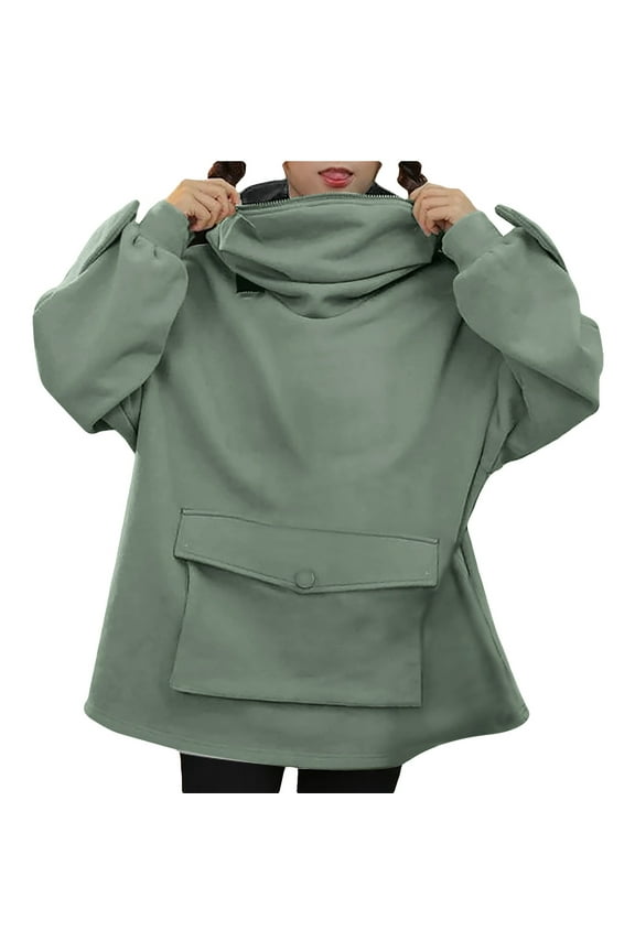 Women's Frog Zip Up Hoodie Sweatshirt Novelty Baggy Sweatshirts with Pocket Casual Long Sleeve Hooded Tops Green 2XL