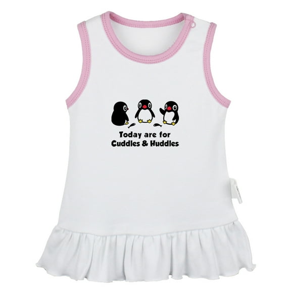 Today are for Cuddles & Huddles Funny Dresses For Baby, Newborn Babies Animal Penguin Pattern Skirts, Infant Princess Dress, 0-24M Kids Graphic Clothes (White Sleeveless Dresses, 0-6 Months)