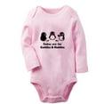 thumbnail image 1 of Today are for Cuddles & Huddles Funny Rompers, Newborn Baby Unisex Bodysuits, Infant Animal Penguin Pattern Jumpsuits, Toddler 0-12 Months Kids Long Sleeves Oufits (Pink, 0-6 Months), 1 of 4