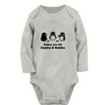 thumbnail image 1 of Today are for Cuddles & Huddles Funny Rompers, Newborn Baby Unisex Bodysuits, Infant Animal Penguin Pattern Jumpsuits, Toddler 0-12 Months Kids Long Sleeves Oufits (Gray, 0-6 Months), 1 of 4