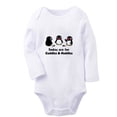 thumbnail image 1 of Today are for Cuddles & Huddles Funny Rompers, Newborn Baby Unisex Bodysuits, Infant Animal Penguin Pattern Jumpsuits, Toddler 0-12 Months Kids Long Sleeves Oufits (White, 0-6 Months), 1 of 4
