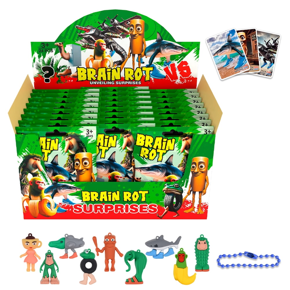 Italian Brain Box Today 24 Packs Italian Brainrot Blind Box with Random Card, Novetly ...