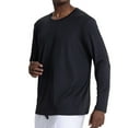 thumbnail image 1 of Dagegui Men's Sport Shirts Lightweight Long Sleeve Crewneck T-Shirts Running Jogging Athletic Quick Dry Shirt Solid Color Gym Workout Tees Tops Black,M, 1 of 7