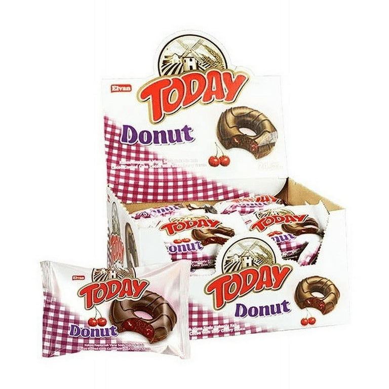 Today Donut Cake with Cherry 35Gr 24 Pieces (1 Box) - Walmart.com