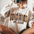 thumbnail image 1 of Today Good Mood Is Sponsored by Jesus Sweatshirt, Christian Bible Verse Shirt, Jesus Faith Top, God Inspired Pullover, Religious Shirt, 1 of 5