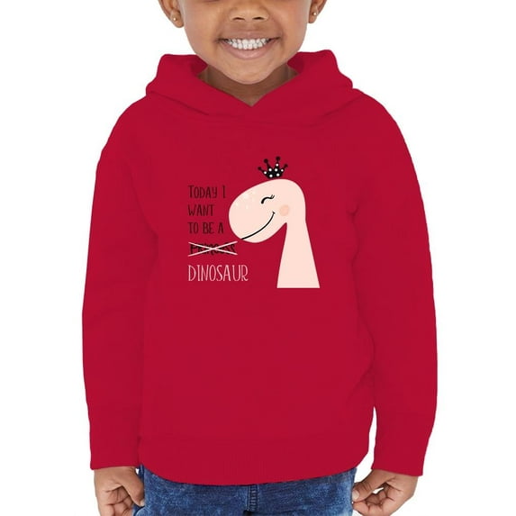 Today I Be Dinosaur Pink Dino Hoodie Toddler -Image by Shutterstock, 5 Toddler