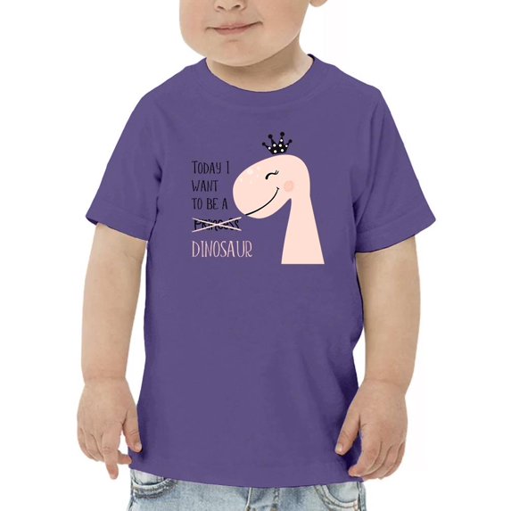 Today I Be Dinosaur Pink Dino T-Shirt Toddler -Image by Shutterstock, 2 Toddler