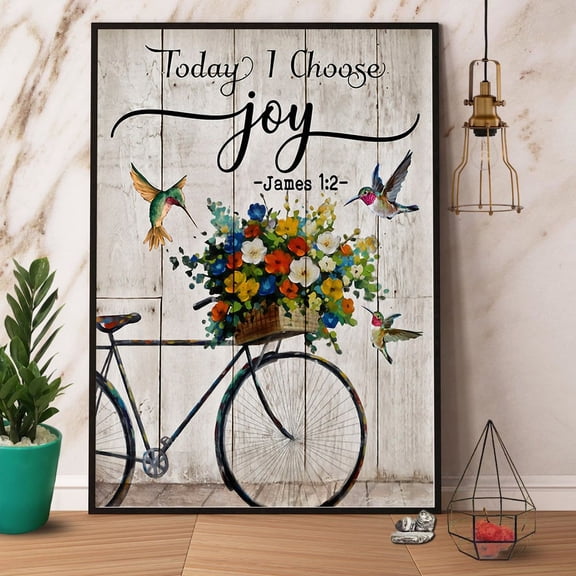 Today I Choose Joy Poster Christian Bible Poster Vertical Paper Poster No Frame Matte Wall Art Decor 11 x 17 Inch Poster