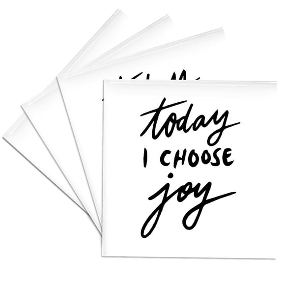 3drose, Today I Choose Joy, Set of 4 Ceramic Tile Coasters