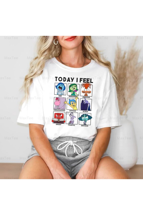 Today I Feel Funny Sarcastic Mood Chart Vintage Emotion Panel Comfort Color T-Shirt, Up to Size 4XL