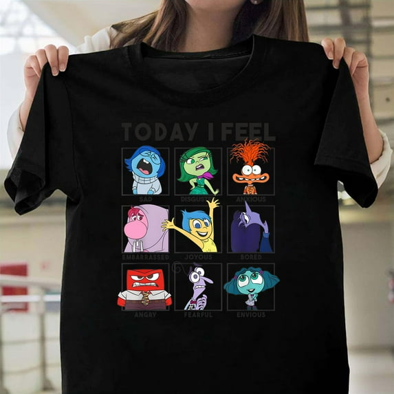 Today I Feel Funny Vintage Mood Panels Sarcastic Emotion Unisex T-Shirt, Chart Graphic V40598, Up to Size 5XL