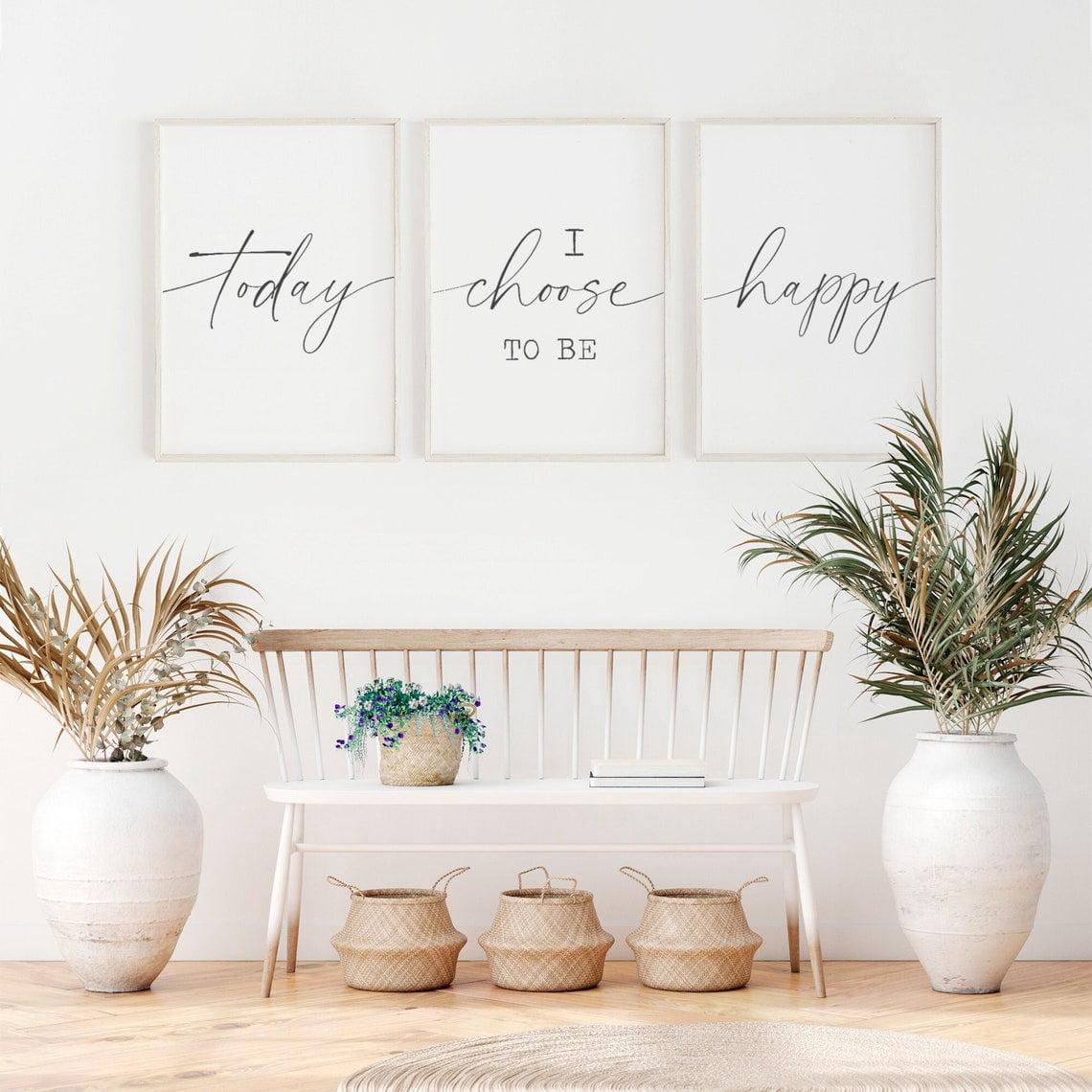 Today I To Be Happy Wall Art Prints, Woman, Motivational Quotes ...