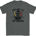 thumbnail image 1 of Today I Will Eat Two Corndogs T-Shirt Funny Meme Food Social Gift Tee - Charcoal, 5XL, 1 of 1
