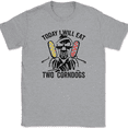 thumbnail image 1 of Today I Will Eat Two Corndogs T-Shirt Funny Meme Food Social Gift Tee - Heather Grey, S, 1 of 1