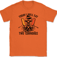 thumbnail image 1 of Today I Will Eat Two Corndogs T-Shirt Funny Meme Food Social Gift Tee - Orange, XL, 1 of 1