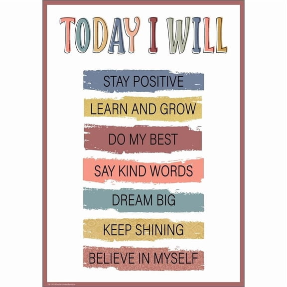 Today I Will Positive Poster