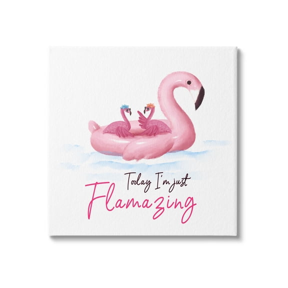 Today I'm Flamazing Flamingoes Animals & Insects Graphic Art Gallery Wrapped Canvas Print Wall Art