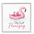 thumbnail image 1 of Today I'm Flamazing Flamingoes Animals & Insects Graphic Art White Framed Art Print Wall Art, 1 of 7