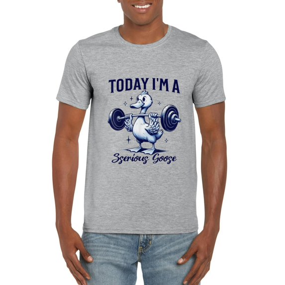 Today Im A Serious Goose Funny Lifting Weights Gym Fitness T-Shirt, for men & women, up to size 5XL