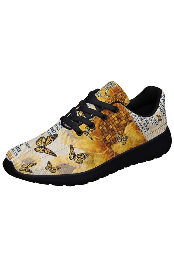 Today Is A Good Day Sunflower Shoes Sneakers for Women Men Black Size 12