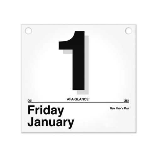 Today Is Daily Wall Calendar Refill 8.5 x 8, White, 2022