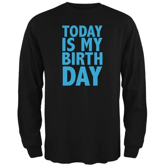 Today Is My 16th Birthday Boy Black Adult Long Sleeve T-Shirt - 2X-Large