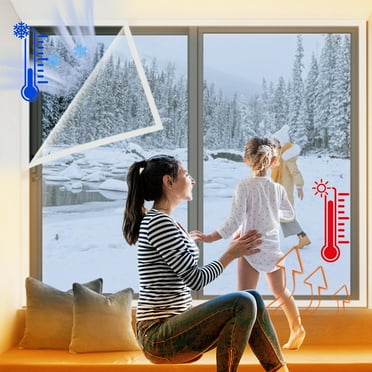 Today Lightning Deals of Window Insulation Kit, 47 X 63 Inches, With Adhesive Tape, Cuttable Clear Film For Window Draft Proofing, Winter Insulation And Heat Retention