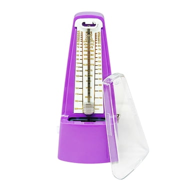 NALU Classic Mechanical Wind-Up Metronome With Bell - 40-208 BPM For Piano, Guitar, Violin (Wood Grain)
