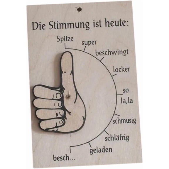 Today Mood Sign Wall Decor Decorative Board Hanging Ornament for Living Room Bedroom