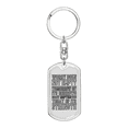 thumbnail image 1 of Today Of Its Strength Stainless Steel or 18k Gold Premium Swivel Dog Tag Keychain, 1 of 10