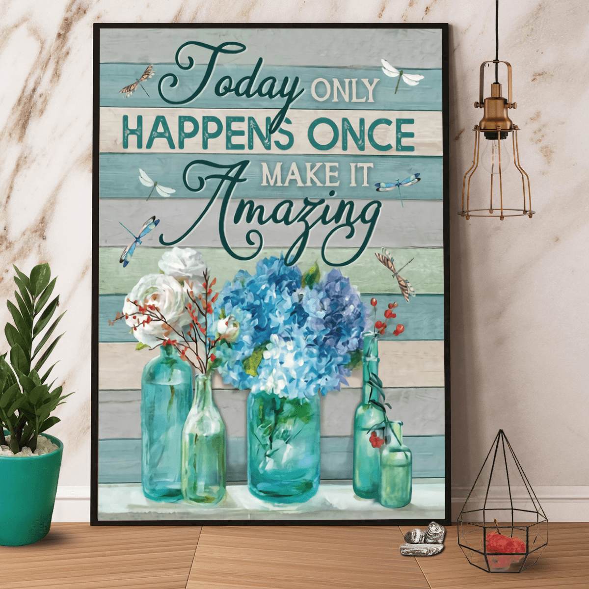Chcken Garden Poster - Today Only Happens Once Canvas Home Décor Gfts